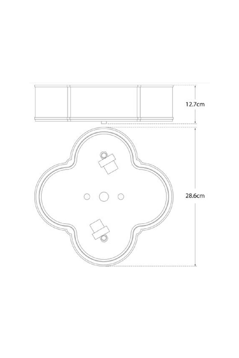 Lampe de Plafond en Forme de Trèfle | Andrew Martin Basil | OROA.fr