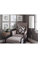 Lampadaire à Abat-jour Allongé en Lin | Andrew Martin Frankfort | OROA.fr