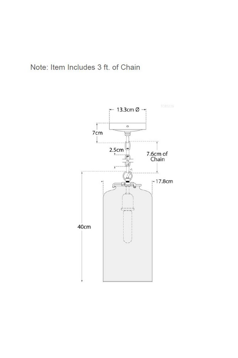 Suspension en Verre Transparent | Andrew Martin Katie | OROA.fr