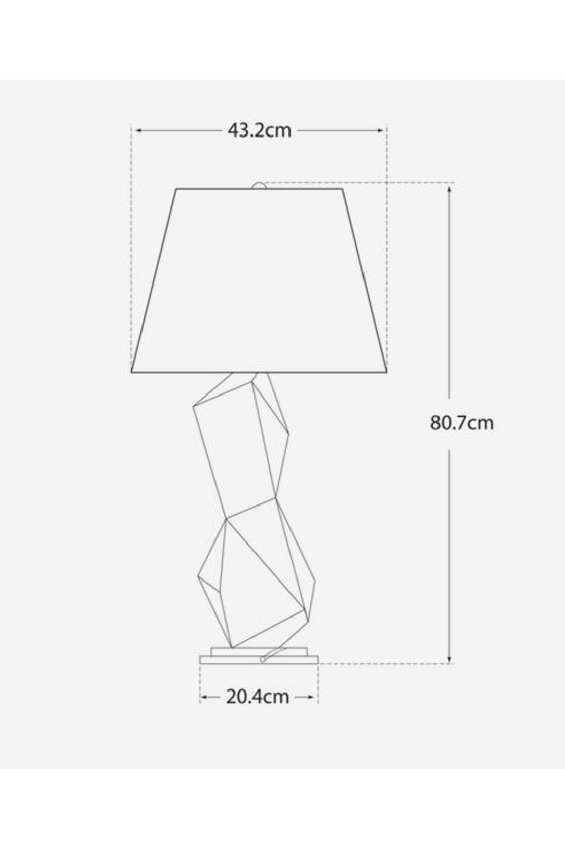 Lampe de Table Cubiste Antique | Andrew Martin Bayliss | OROA.fr