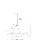 Lustre Rond à Etages Blanc | Andrew Martin Mollino | OROA.fr