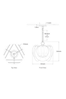 Lustre à Disques en Verre Givré | Andrew Martin Loire | OROA.fr