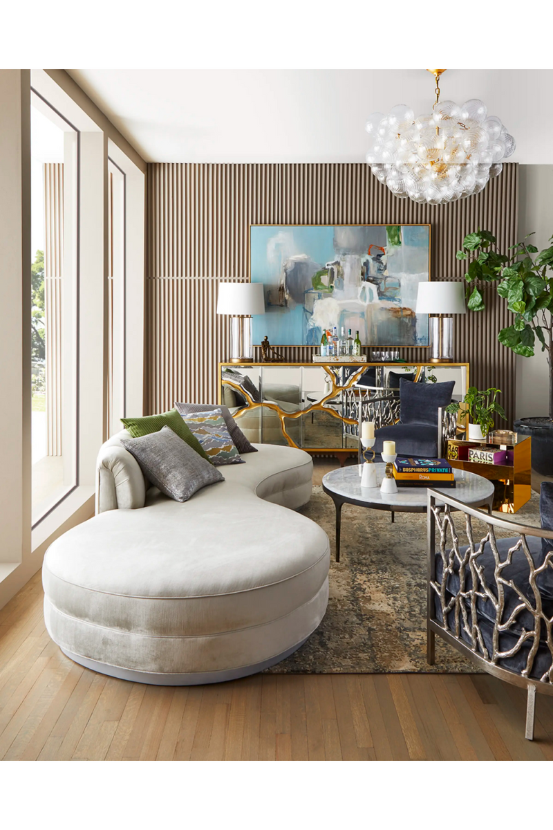 Lustre à Sphères en Verre Tourbillonné | Andrew Martin Talia | OROA.fr