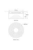 Lampe de Plafond Ronde en Albâtre | Andrew Martin Otto