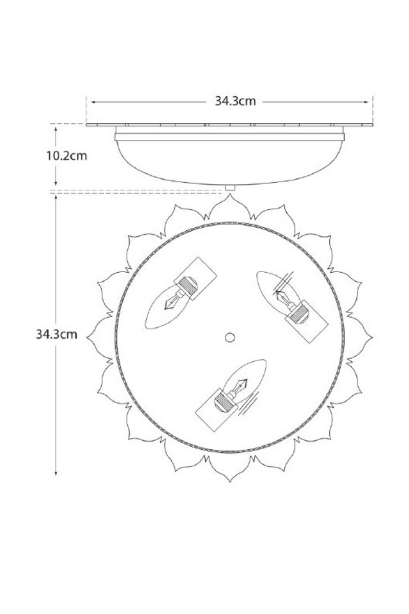 Plafonnier Floral Métallique | Andrew Martin Rachel | OROA.fr