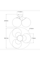 Plafonnier à Trois Globes en Verre | Andrew Martin Cristol | OROA.fr