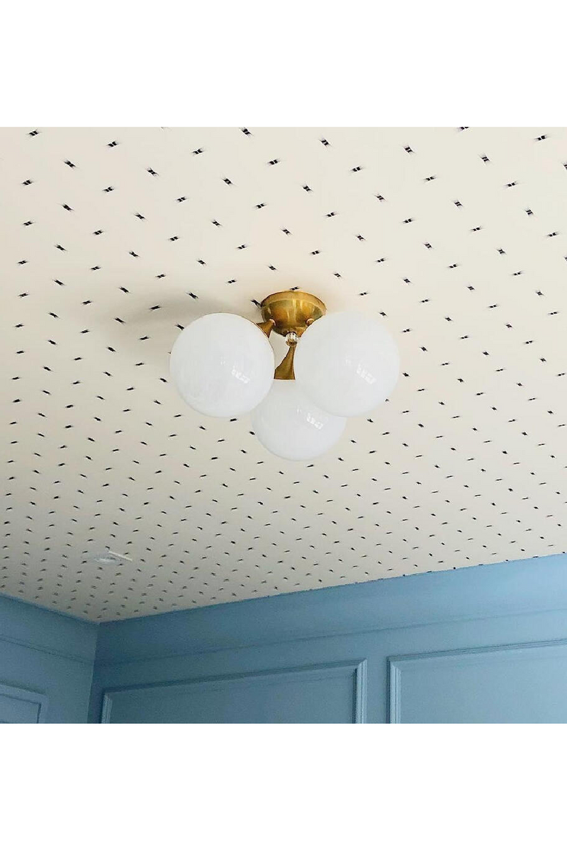 Plafonnier à Trois Globes en Verre | Andrew Martin Cristol | OROA.fr