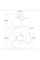 Plafonnier à Trois Globes en Verre | Andrew Martin Cristol | OROA.fr