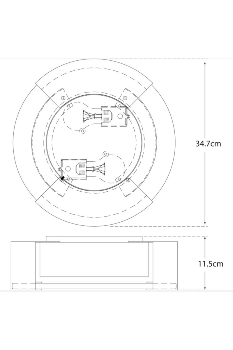 Plafonnier Rond en Albâtre | Andrew Martin Melange | OROA.fr