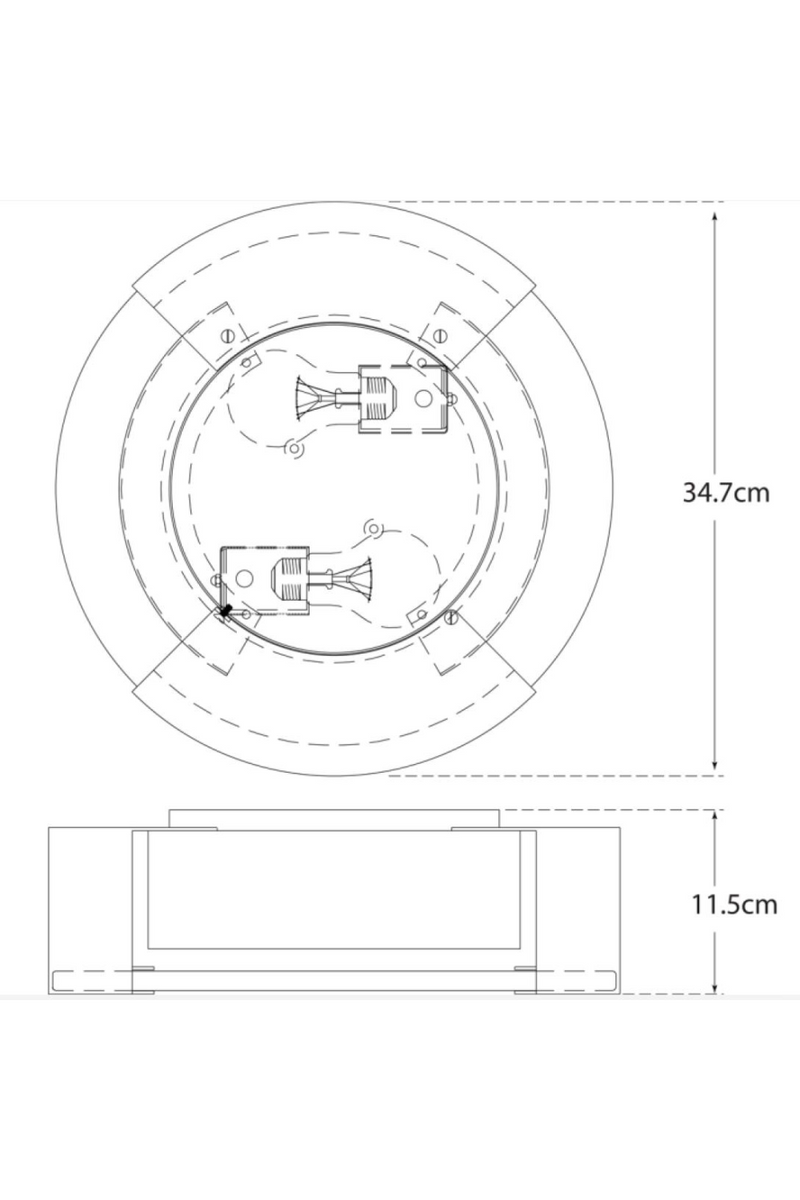 Plafonnier Rond en Albâtre | Andrew Martin Melange | OROA.fr