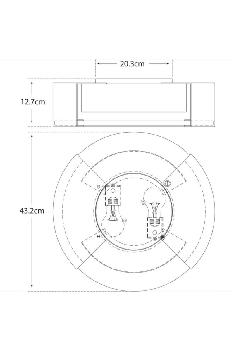 Plafonnier Rond en Albâtre | Andrew Martin Melange | OROA.fr