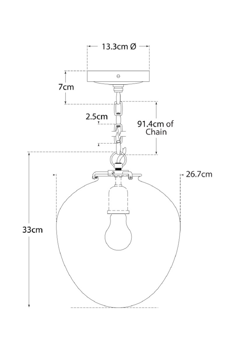 Suspension en Forme de Gland | Andrew Martin Katie | OROA.fr