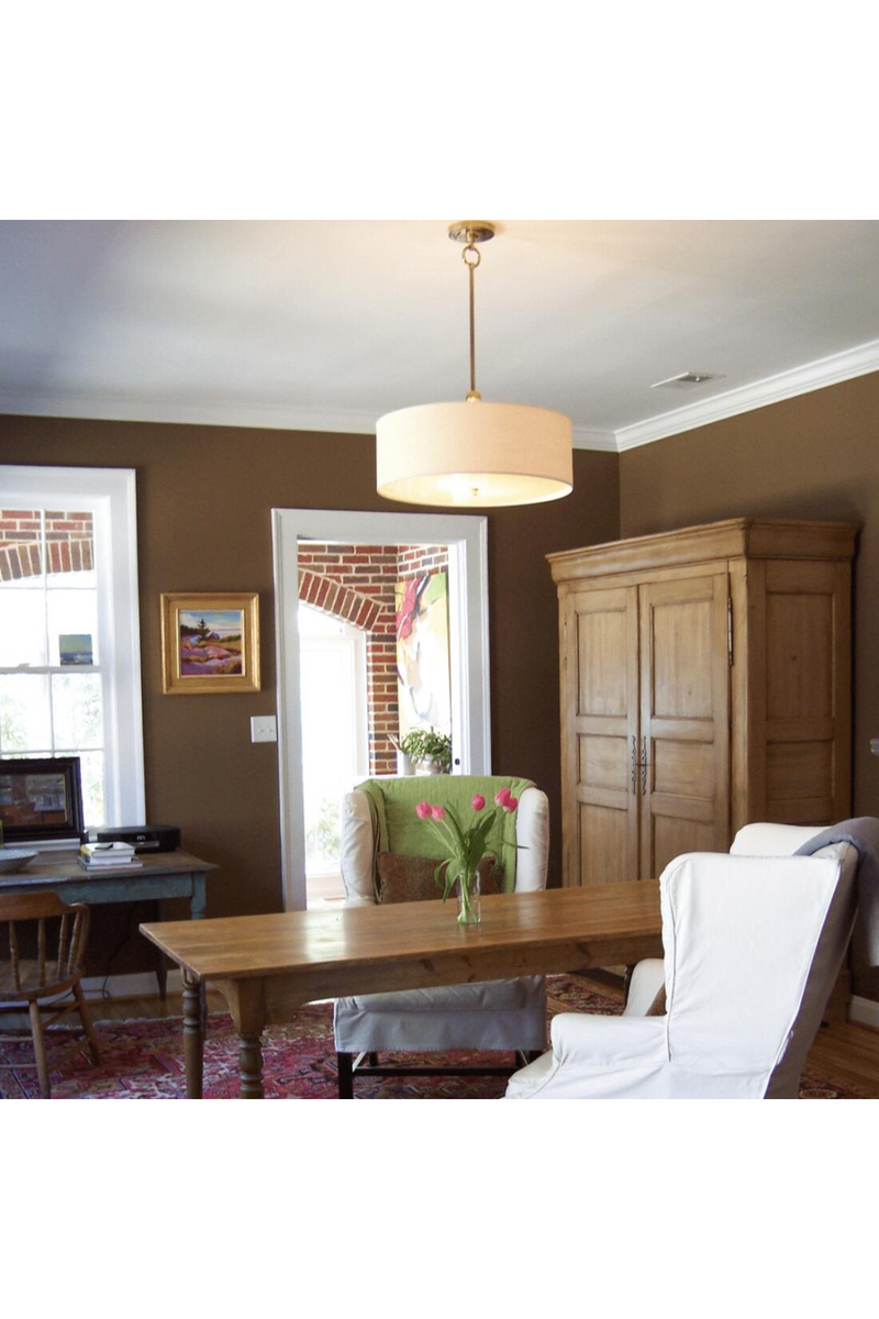 Plafonnier Avec Abat-jour en Lin HBlanc | Andrew Martin Reed | OROA.fr