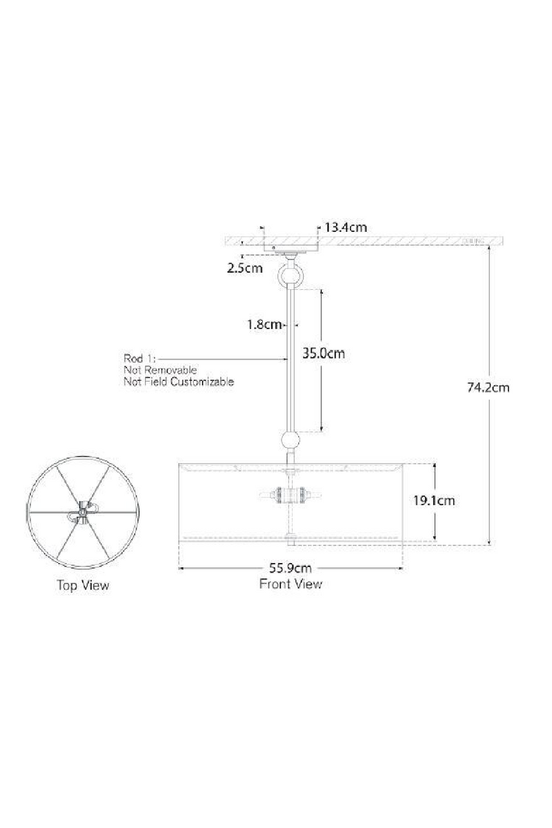 Plafonnier Avec Abat-jour en Lin HBlanc | Andrew Martin Reed | OROA.fr
