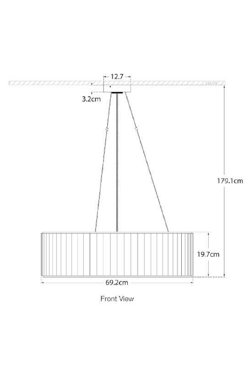 Suspension à Abat-jour Plissé | Andrew Martin Palati | OROA.fr