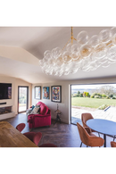 Lustre à Sphères en Verre à Motif Tourbillonnant | Andrew Martin Talia | OROA.fr