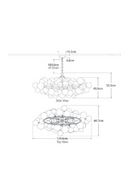 Lustre à Sphères en Verre à Motif Tourbillonnant | Andrew Martin Talia | OROA.fr