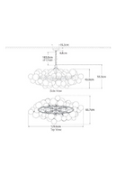 Lustre à Sphères en Verre à Motif Tourbillonnant | Andrew Martin Talia | OROA.fr