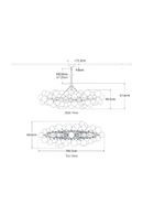 Lustre à Sphères en Verre à Motif Tourbillonnant | Andrew Martin Talia | OROA.fr