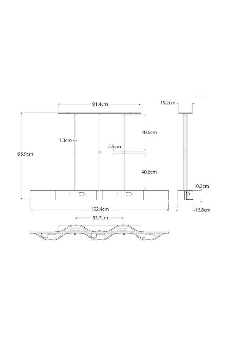 Suspension Linéaire Courbée | Andrew Martin Avant | OROA.fr