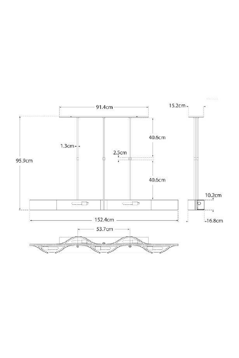 Suspension Linéaire Courbée | Andrew Martin Avant | OROA.fr