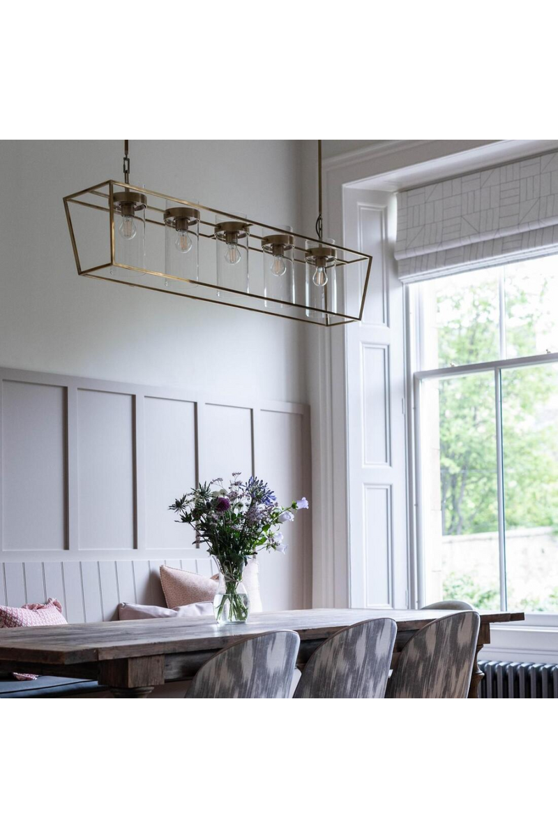 Suspension Linéaire à 5 Lumières | Andrew Martin Presidio | OROA.fr