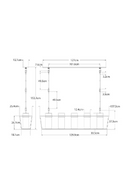 Suspension Linéaire à 5 Lumières | Andrew Martin Presidio | OROA.fr
