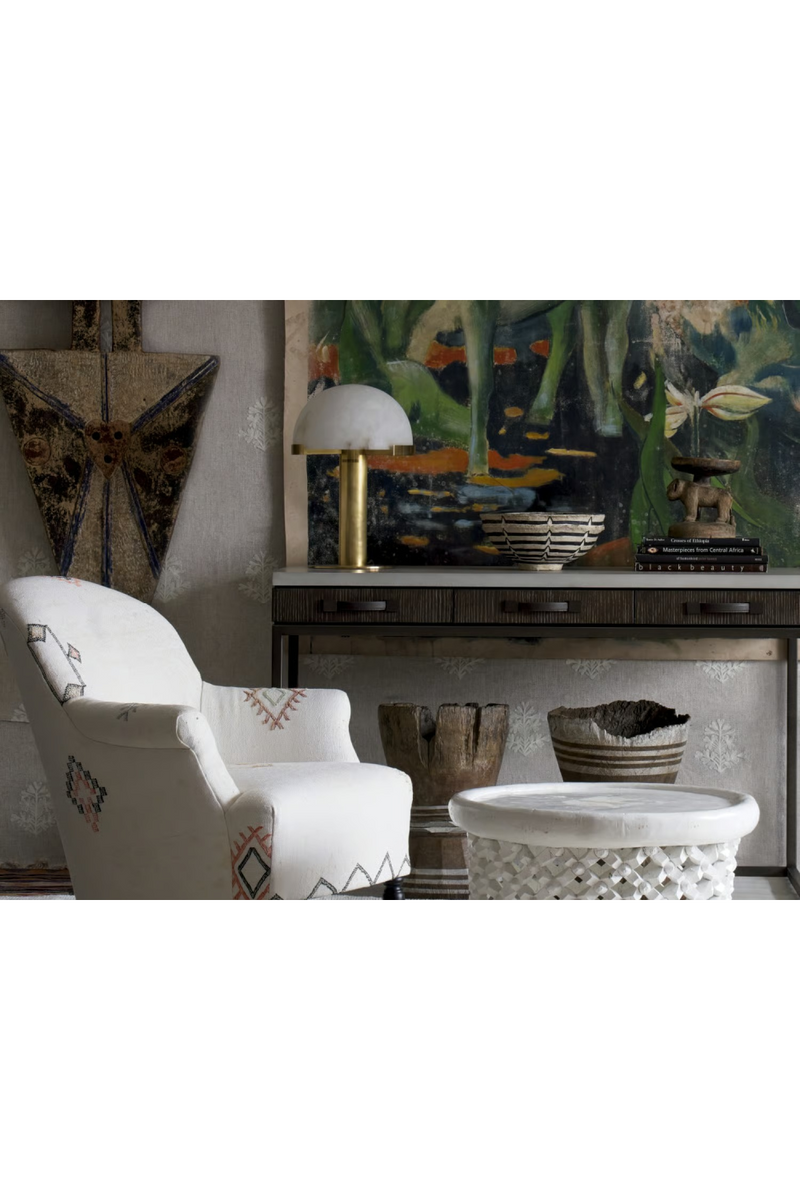Lampe de Table à Dôme en Albâtre | Andrew Martin Melange | OROA.fr