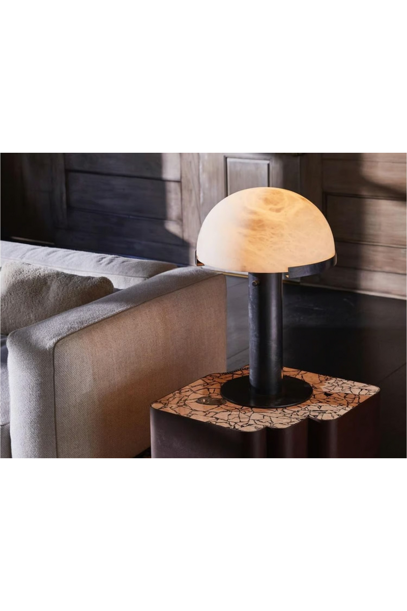 Lampe de Table à Dôme en Albâtre | Andrew Martin Melange | OROA.fr