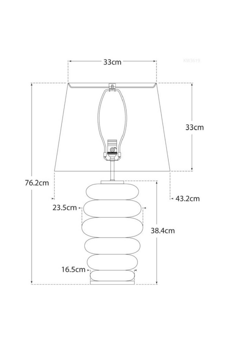 Lampe de Table en Céramique Blanc Antique | Andrew Martin Phoebe | OROA.fr