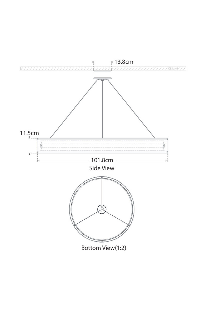 Lustre à Anneaux Métalliques | Andrew Martin Connery | OROA.fr