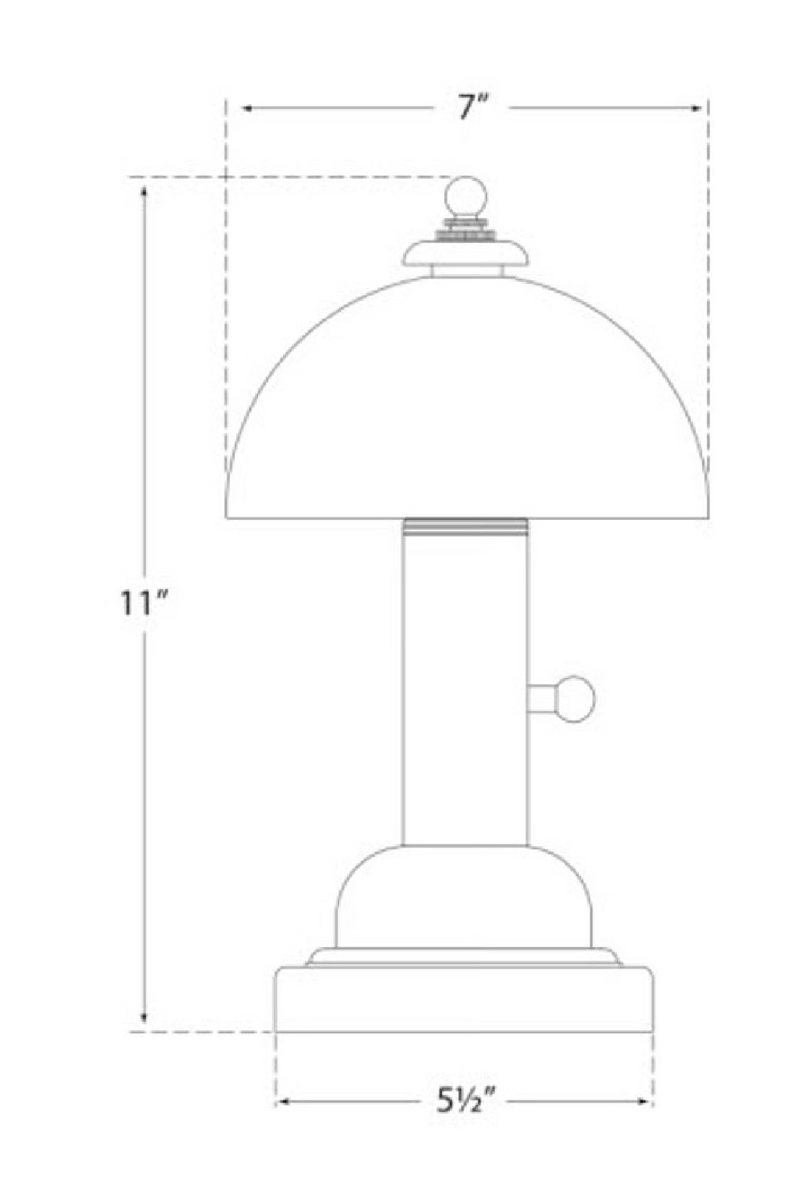 Lampe de Bureau à Dôme Métallique | Andrew Martin Totie