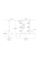 Lustre Linéaire A Disques En Verre | Andrew Martin Calvino | OROA.fr