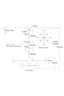 Chandelier Radial A Disques De Verre | Andrew Martin Calvino | OROA.fr