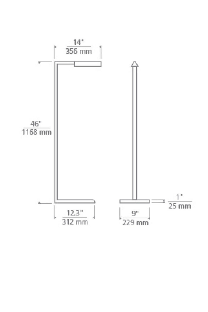 Lampadaire Angulaire en Métal | Andrew Martin Dessau | OROA.fr