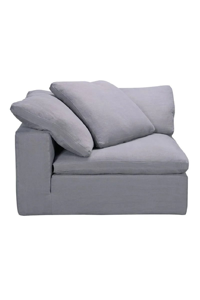 Modular sofa in gray linen (corner module) | Andrew Martin Truman Jnr