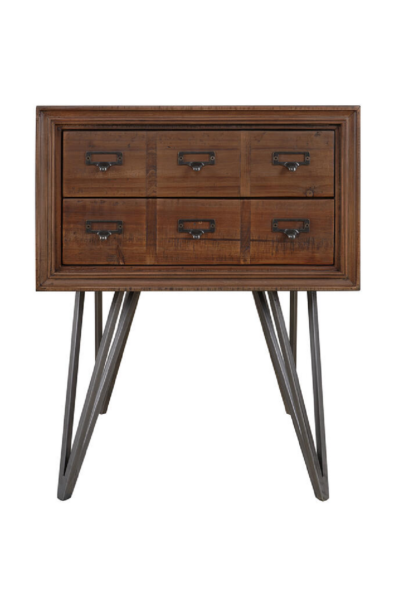 Table d’Appoint à 2 Tiroirs en Bois | Andrew Martin Lloyd | OROA.fr