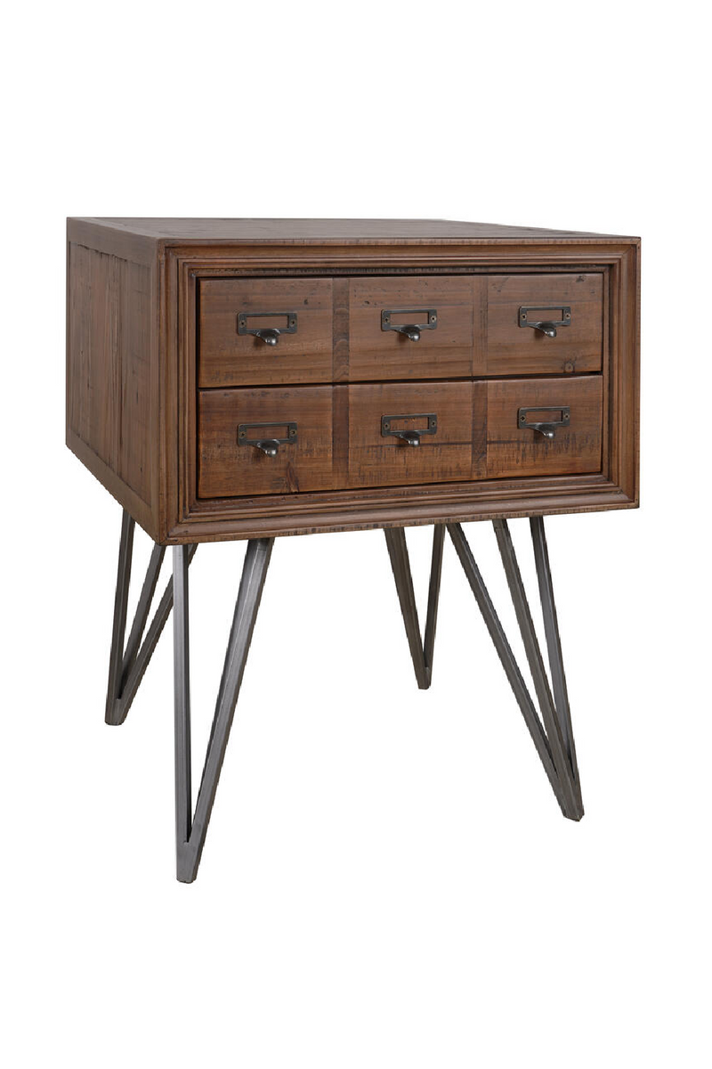 Table d’Appoint à 2 Tiroirs en Bois | Andrew Martin Lloyd | OROA.fr