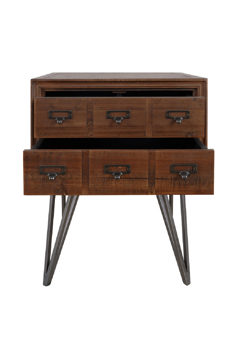 Table d’Appoint à 2 Tiroirs en Bois | Andrew Martin Lloyd | OROA.fr