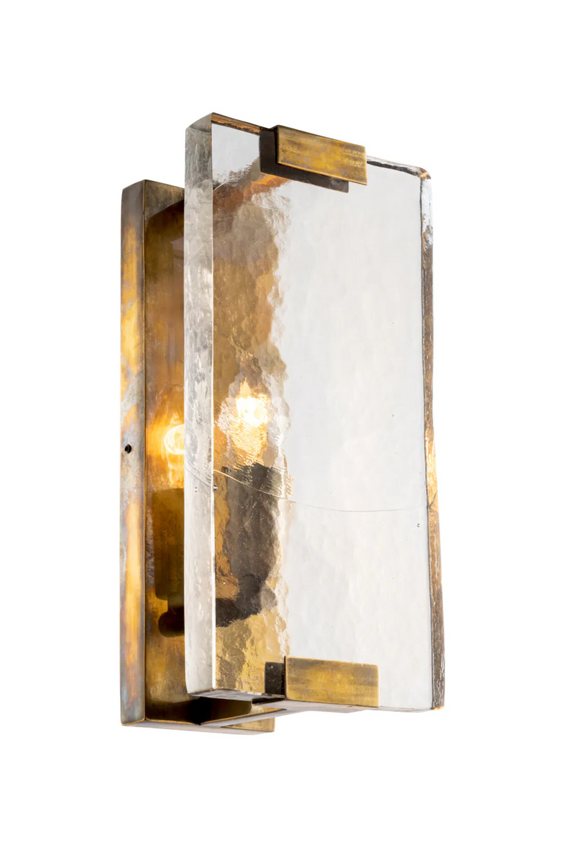 Applique en laiton vintage et verre soufflé | Eichholtz James | OROA.fr