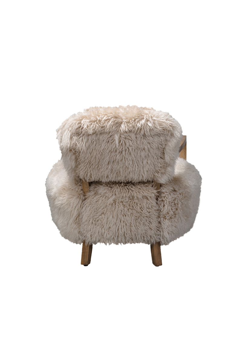 Fauteuil en véritable peau de mouton | Andrew Martin Cabana