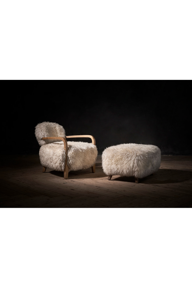 Fauteuil en véritable peau de mouton | Andrew Martin Cabana