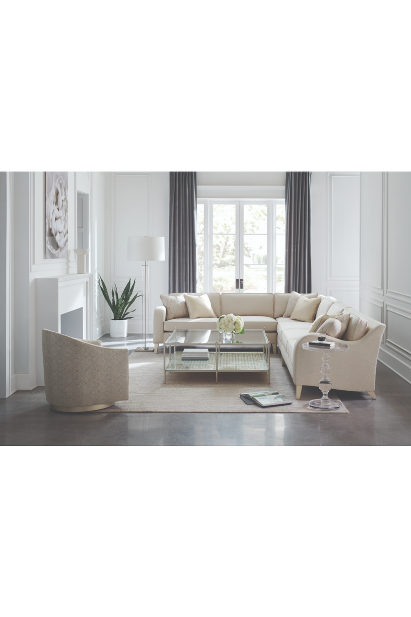 Canapé d’Angle Moderne Crème | Caracole Victoria | OROA.fr
