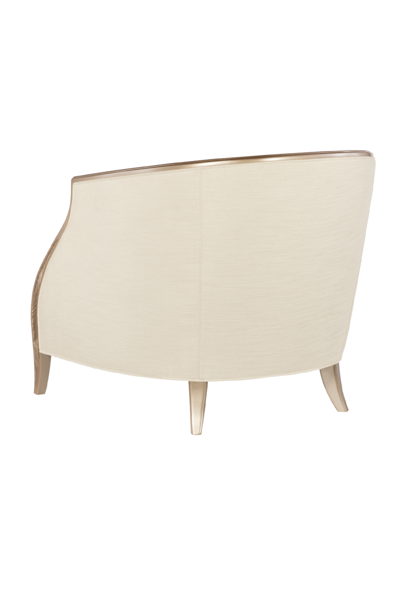 Fauteuil de salon en bouclé crème | Caracole Adela | OROA.fr