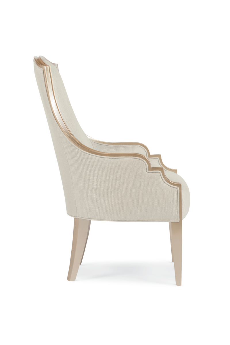 Fauteuil en bouclé crème | Caracole Adela | Oroa.fr