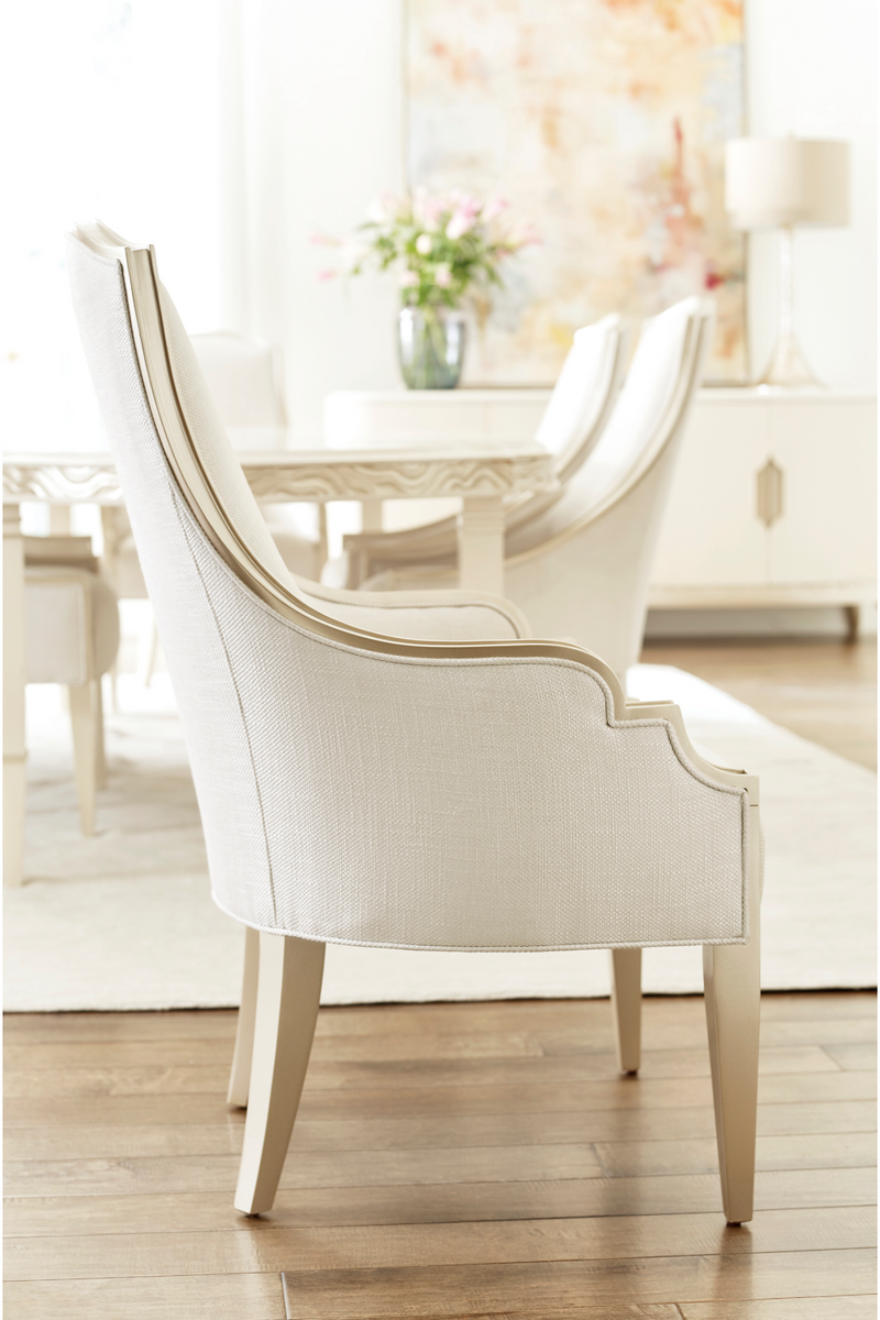 Fauteuil en bouclé crème | Caracole Adela | Oroa.fr