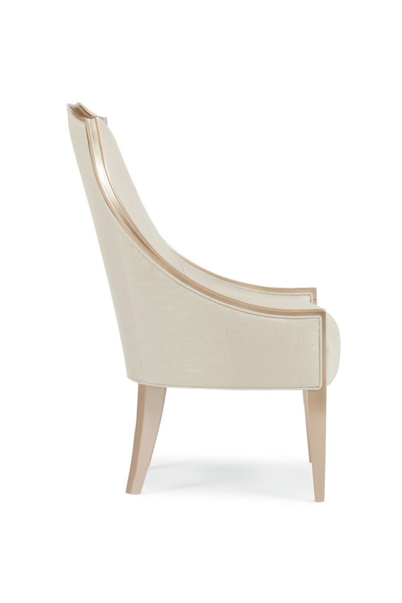 Chaise d’appoint en bouclé crème | Caracole Adela