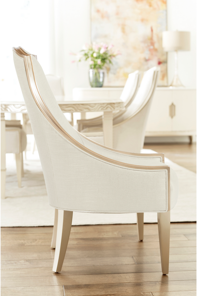 Chaise d’appoint en bouclé crème | Caracole Adela