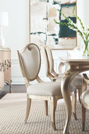 Table de salle à manger extensible sérigraphié en bois | Caracole Fontainebleau | Meubleluxe.fr