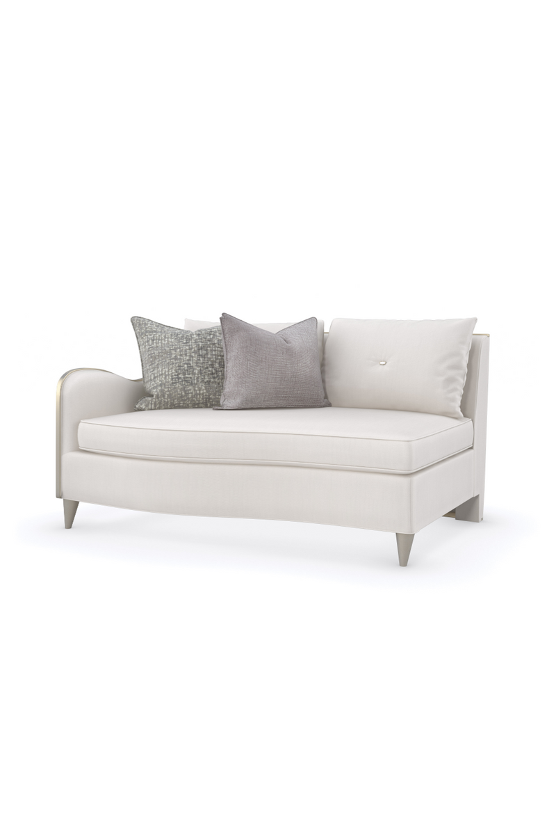 Canapé Modulaire en Chenille Blanche | Caracole Lillian | OROA.fr